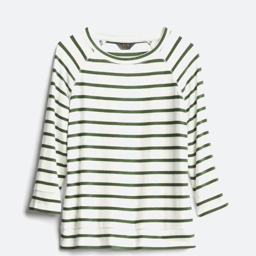 Mix by Hawthorn Stitchfix Arnold Striped Three Quarter Sleeve Knit Top - S